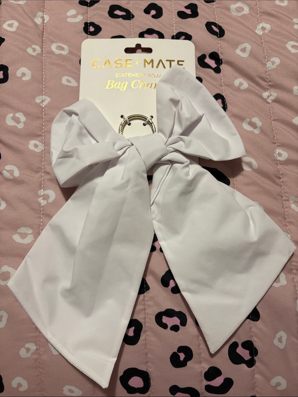case-mate White Statement Bow Bag Charm